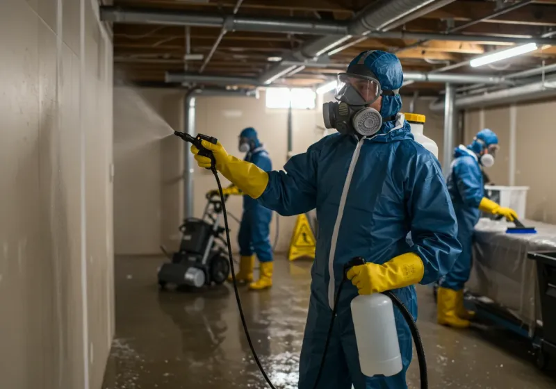 Basement Sanitization and Antimicrobial Treatment process in Poseyville, IN